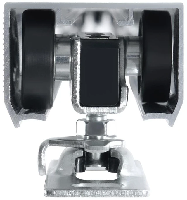 Alt view image 6 of 7 - Pocket Door Track Kit 5 ft Heavy Duty Pocket Door Hardware Track Set 3 Wheels