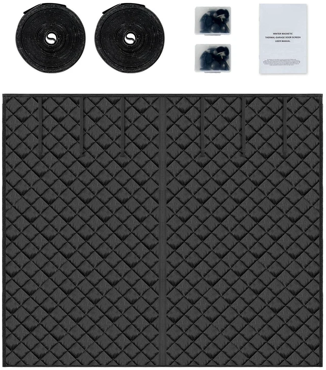 Alt view image 3 of 7 - Garage Door Screen for Winter 9.28 x 7.15 ft Garage Door Insulation Kit