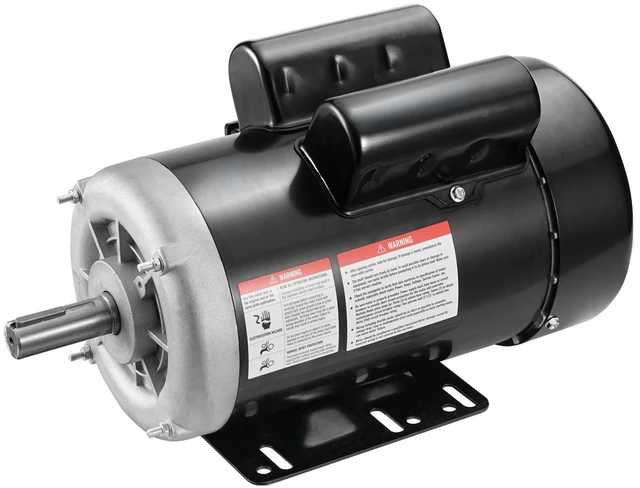 Alt view image 5 of 7 - 2HP Electric Motor 1725 rpm, AC 115V/230V, 143/5T Frame, Air Compressor Motor Single Phase, 7/8" Keyed Shaft, CW/CCW Rotation for Agricultural Machinery and General Equipment