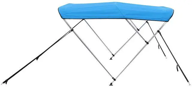 Alt view image 5 of 7 - 3 Bow Boat Bimini Tops 6'Lx(61"-66")W x 46"H Awning Canopy Pacific Blue