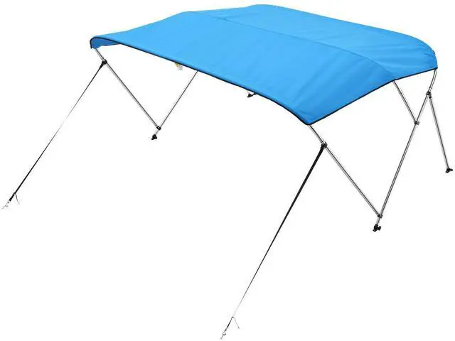 Alt view image 7 of 7 - 3 Bow Boat Bimini Tops 6'Lx(61"-66")W x 46"H Awning Canopy Pacific Blue