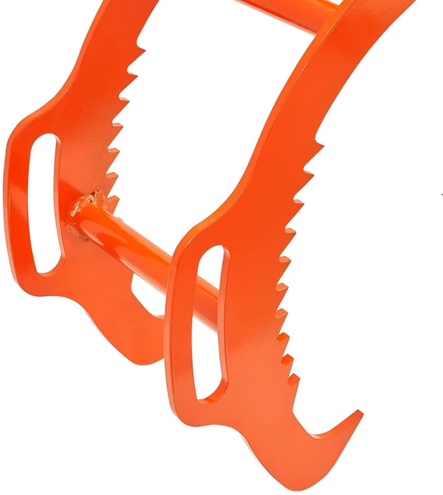 Alt view image 4 of 7 - 32in Log Lifting Tongs 4 Claw Solid Steel Log Grapple Swivel Log Tools
