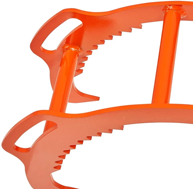 Alt view image 5 of 7 - 32in Log Lifting Tongs 4 Claw Solid Steel Log Grapple Swivel Log Tools