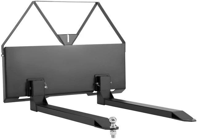 Alt view image 7 of 7 - Skid Steer Pallet Forks, 2600 lbs Rated Capacity, Pallet Fork Frame Attachment with 48-inch Pallet Forks Blades, 1-7/8 inch Ball Hitch Receiver, Quick Tach Connection for Skid Steers, Tractors
