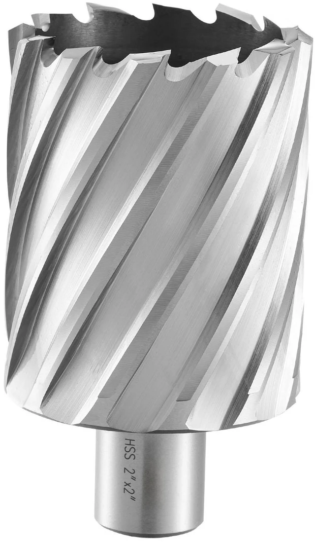 Alt view image 3 of 7 - Annular Cutter Set, 6 pcs Weldon Shank Mag Drill Bits, 1" to 2" Cutting Diameter, 2" Cutting Depth, M2AL High-Speed Steel, with 2 Pilot Pins and Portable Case, for Using with Magnetic Drills