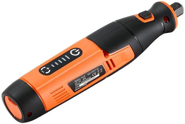 Alt view image 6 of 7 - 73-Piece Cordless Rotary Tool Kit, DC4V Portable Mini Power Rotary Tool, 5-Level Speed 7000-20000 RPM Multi-Purpose DIY Tools for Engraving, Sanding, Polishing, Carving, Cutting, DIY Crafts