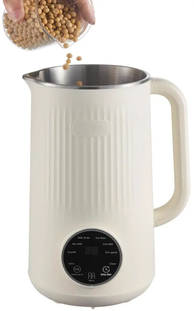 Alt view image 5 of 7 - 8-in-1 Nut Milk Maker, 34 oz Soy Milk Maker with 180W Blending, for Homemade Oat, Nut, Soy, Juice, Milkshake, Rice Cereal, Plant-Based Beverages with Self-Cleaning, Boil Water, 12-Hour Delay