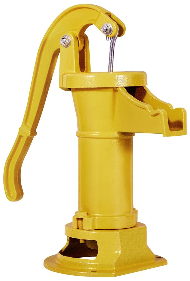 Alt view image 2 of 7 - Well Hand Pitcher Pump, 25 ft Maximum Lift, Antique Cast Iron Manual Hand Water Pump, NPT 1-1/4 in Connection, Easy Installation, Old Fashioned for Outdoor Garden, Pond, Backyard, Farm, Yellow
