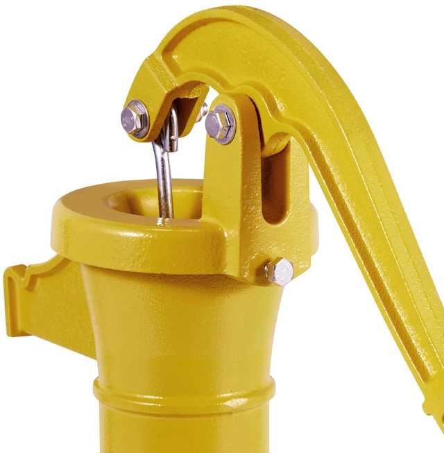 Alt view image 6 of 7 - Well Hand Pitcher Pump, 25 ft Maximum Lift, Antique Cast Iron Manual Hand Water Pump, NPT 1-1/4 in Connection, Easy Installation, Old Fashioned for Outdoor Garden, Pond, Backyard, Farm, Yellow