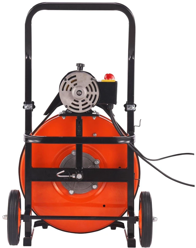 Alt view image 3 of 7 - Drain Cleaning Machine 100FT x 3/4 Inch, Sewer Snake Machine Auto Feed, Drain Auger Cleaner with 4 Cutter & Air-Activated Foot Switch for 1" to 4" Pipes