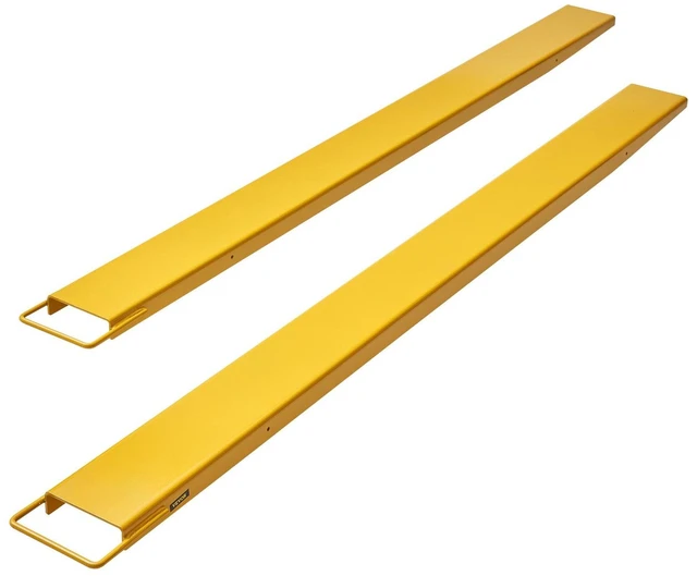 Main image of Pallet Fork Extensions, 96" Length 5.5" Width, Heavy Duty Carbon Steel Fork Extensions for Forklifts, 1 Pair Forklift Extensions, Industrial Forklift Fork Attachments for Forklift Truck, Yellow