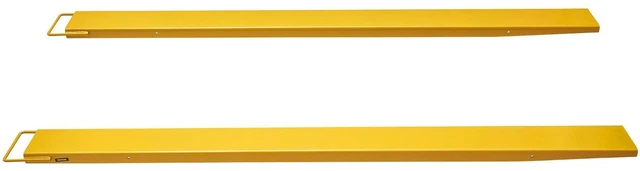 Alt view image 4 of 7 - Pallet Fork Extensions, 96" Length 5.5" Width, Heavy Duty Carbon Steel Fork Extensions for Forklifts, 1 Pair Forklift Extensions, Industrial Forklift Fork Attachments for Forklift Truck, Yellow