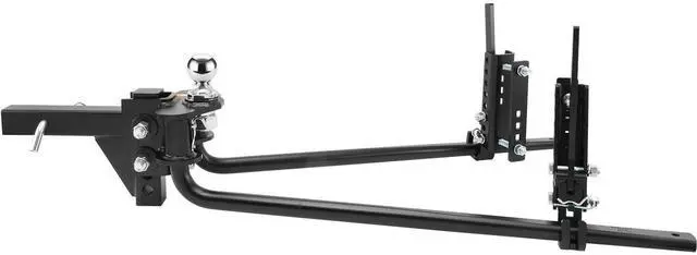 Alt view image 2 of 7 - Weight Distribution Hitch, 1,500 lbs Weight Distributing Hitches Kit with Sway Control for Trailer, 2-In Solid Steel Shank, 2-5/16 in Alloy Steel Ball, Powder Coated Load Leveling Hitch, Black