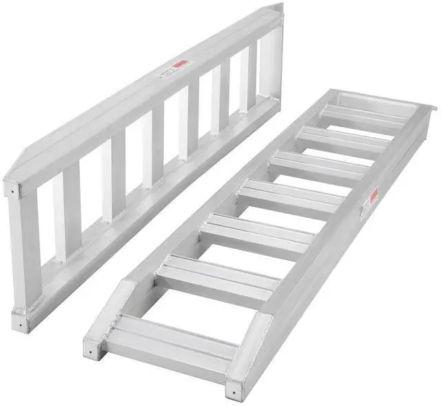 Main image of Aluminum Ramps, 8810 lbs, Heavy-duty Ramps with Top Hook Attaching End, Universal Loading Ramp for Motorcycle, Tractor, ATV/UTV, Trucks, Lawn Mower, 72"L x 15"W, 2Pcs