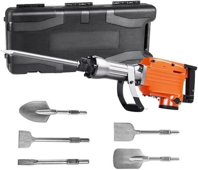 Alt view image 3 of 7 - Demolition Jack Hammer Concrete Breaker 2200W Electric Hammer 6 Chisel Bits