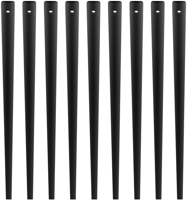 Alt view image 3 of 7 - Staircase Metal Balusters, 32.28'' x 1'' Flat Aluminum Alloy Decorative Banister Spindles, 51 Pack Deck Baluster with Screws, Classic Hollow Deck Railing Satin Black Powder Coated for Porch