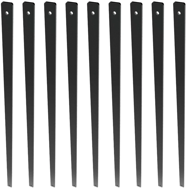 Alt view image 6 of 7 - Staircase Metal Balusters, 32.28'' x 1'' Flat Aluminum Alloy Decorative Banister Spindles, 51 Pack Deck Baluster with Screws, Classic Hollow Deck Railing Satin Black Powder Coated for Porch