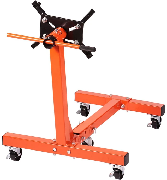 Alt view image 2 of 7 - Engine Stand, 1500 lbs (3/4 Ton) Rotating Engine Motor Stand with 360 Degree Adjustable Head, Cast Iron Folding Motor Hoist Dolly, 5-Caster, 4 Adjustable Arms, for Vehicle Maintenance