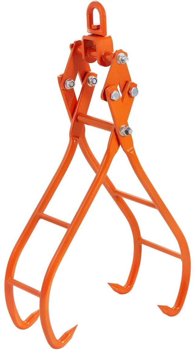 Main image of Timber Claw Hook, 28 inch 4 Claw Log Grapple for Logging Tongs, Swivel Steel Log Lifting Tongs, Eagle Claws Design with 2205 lbs/1000 kg Loading Capacity for Tractors, ATVs, Trucks, Forklifts