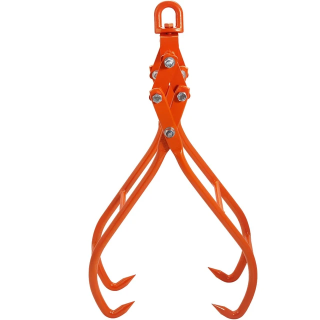 Alt view image 3 of 7 - Timber Claw Hook, 28 inch 4 Claw Log Grapple for Logging Tongs, Swivel Steel Log Lifting Tongs, Eagle Claws Design with 2205 lbs/1000 kg Loading Capacity for Tractors, ATVs, Trucks, Forklifts