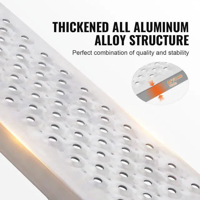 Alt view image 5 of 7 - 47.2" x 8.5" Aluminum Ramps 880 LBS Capacity Loading Ramps 2PCS
