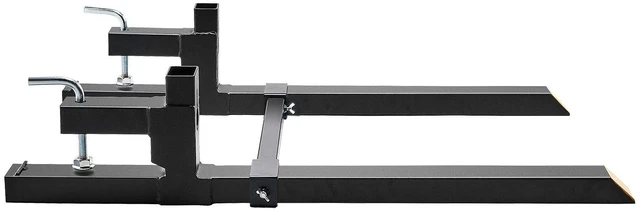 Alt view image 2 of 7 - Pallet Forks, 2000 lbs Clamp on Pallet Forks, 43" Total Length Tractor Bucket Forks with Adjustable Stabilizer bar, Heavy Duty Pallet Forks for Tractor Attachments, Skid Steer, Loader Bucket