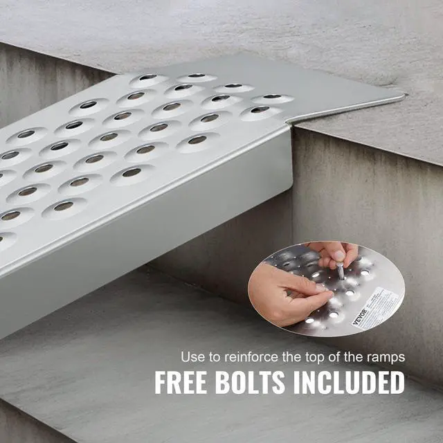 Alt view image 6 of 7 - 47.2" x 8.5" Aluminum Ramps 880 LBS Capacity Loading Ramps 2PCS