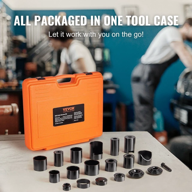 Alt view image 4 of 7 - Ball Joint Press Kit C-press Ball Joint Tools 21 pcs Automotive Repair Kit