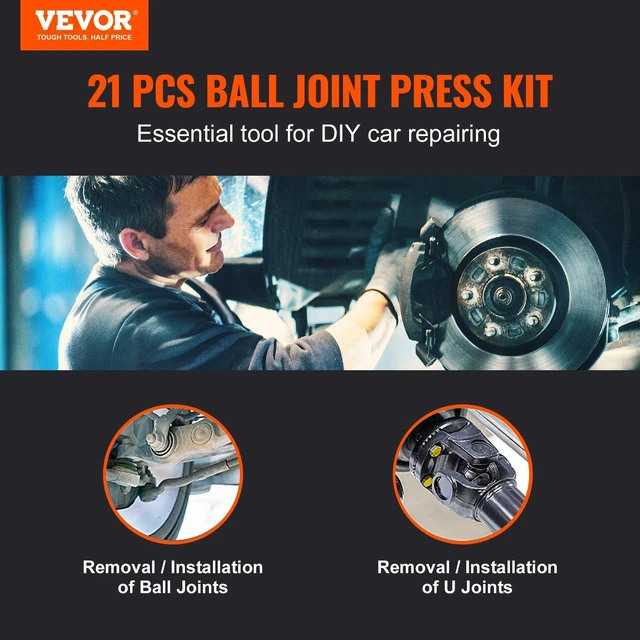 Alt view image 5 of 7 - Ball Joint Press Kit C-press Ball Joint Tools 21 pcs Automotive Repair Kit
