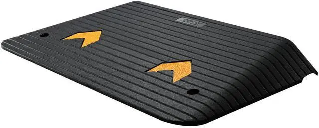 Alt view image 6 of 7 - Upgraded Rubber Threshold Ramp, 3.5" Rise Door Ramp with 1 Channel, Natural Rubber Car Ramp with Non-Slip Textured Surface, 33069 lbs Load Capacity Curb Ramp for Wheelchair and Scooter