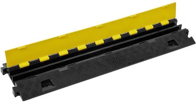Alt view image 7 of 7 - 2 Channel Cable Protector Ramp 22000 lbs Load TPU Wire Cable Cover Ramp