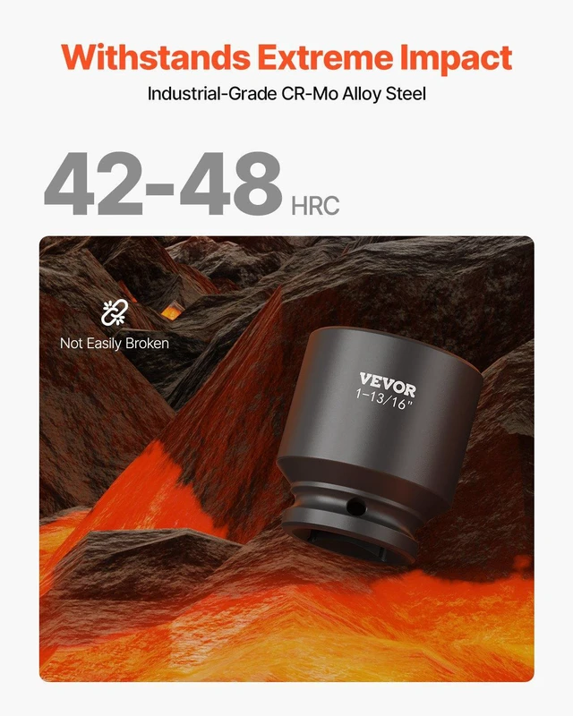 Alt view image 5 of 7 - Impact Socket Set 3/4 Inches 29 Piece Impact Sockets, 6-Point Sockets, Rugged Construction, CR-M0, 3/4 Inches Drive Socket Set Impact SAE 3/4 inch - 2-1/2 inch, with a Storage Cage