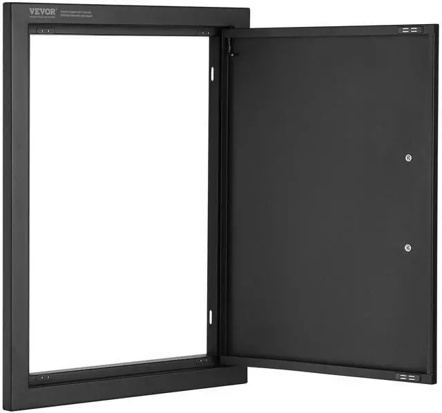 Alt view image 5 of 7 - BBQ Access Door, 16W x 22H Inch Single Outdoor Kitchen Door, Cold Plate Flush Mount Door, Wall Vertical Door with Handle, for BBQ Island, Grilling Station, Outside Cabinet