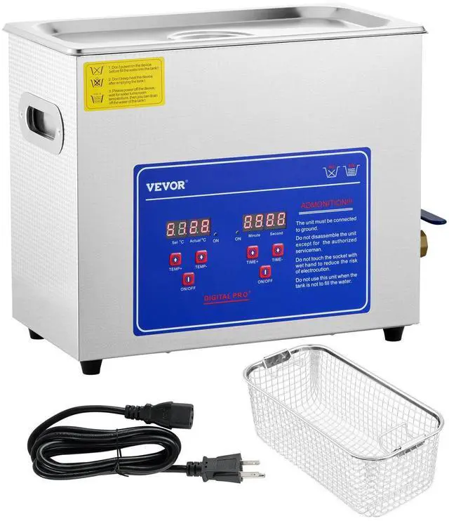Alt view image 5 of 7 - Commercial Ultrasonic Cleaner 6L Professional Ultrasonic Cleaner 40kHz with Digital Timer&Heater 110V Excellent Cleaning Machine for Watch Instruments Industrial Parts Excellent Cleaner Solution