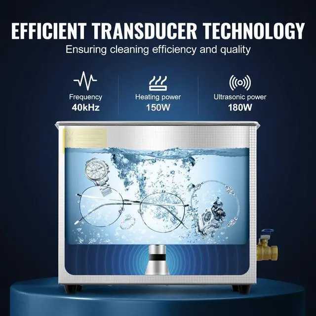 Alt view image 7 of 7 - Commercial Ultrasonic Cleaner 6L Professional Ultrasonic Cleaner 40kHz with Digital Timer&Heater 110V Excellent Cleaning Machine for Watch Instruments Industrial Parts Excellent Cleaner Solution