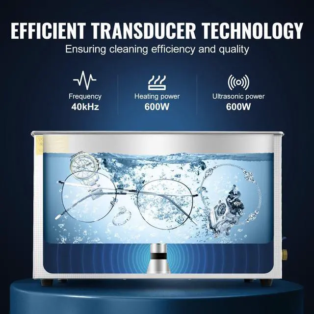 Alt view image 3 of 6 - Ultrasonic Cleaner 30L Ultrasonic Cleaner for Cleaning Eyeglasses Dentures Commercial Industrial Ultrasonic Cleaner with Digital Heater Timer and Cleaner Basket (30 Liter)