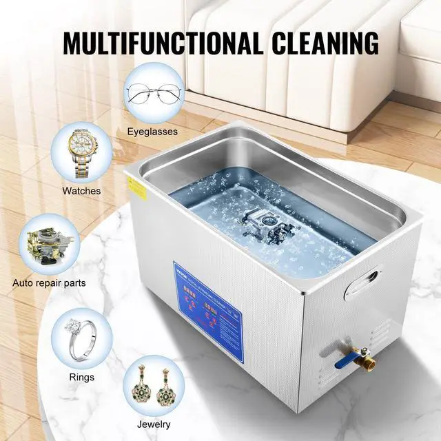 Alt view image 4 of 6 - Ultrasonic Cleaner 30L Ultrasonic Cleaner for Cleaning Eyeglasses Dentures Commercial Industrial Ultrasonic Cleaner with Digital Heater Timer and Cleaner Basket (30 Liter)