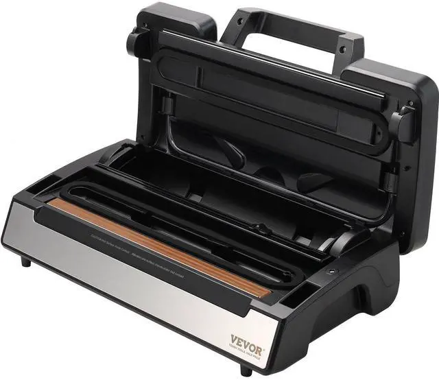 Alt view image 4 of 7 - Vacuum Sealer Machine, 90Kpa 130W Powerful Dual Pump and Dual Sealing, Dry and Moist Food Storage, Automatic and Manual Air Sealing System with Built-in Cutter, with Seal Bag and External Hose