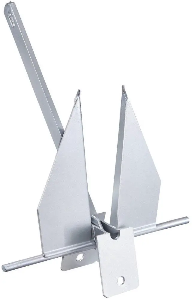 Alt view image 7 of 7 - Fluke Style Anchor Kit, 8.5 LBS Hot-Dipped Galvanized Steel Fluke Anchor with 7.9' Chain, 75' Rope and Two 0.4" Shackles, Marine Boat Anchor for Small Vessels Under 18', Seas, Rivers and Shores