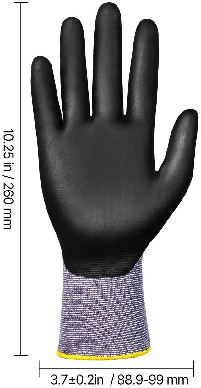 Alt view image 6 of 7 - Work Gloves 12-Pair Touch Screen Nitrile-Coated Garden Construction Gloves