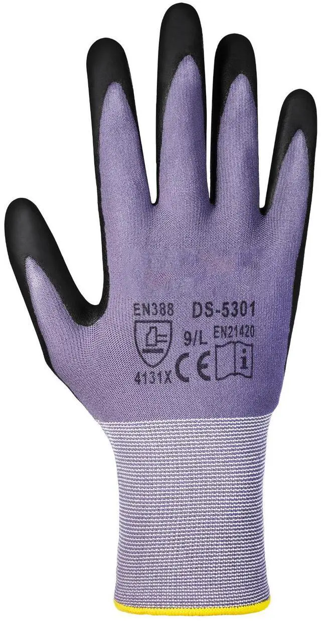 Alt view image 3 of 7 - Work Gloves 12-Pair Touch Screen Nitrile-Coated Garden Construction Gloves