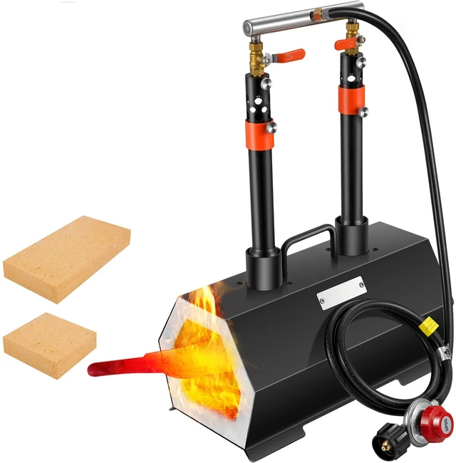 Alt view image 6 of 7 - Propane Forge Portable, Double Burner Tool and Knife Making, Large Capacity Blacksmith Farrier Forges, Mini Furnace Blacksmithing, Gas Forging Tools and Equipment, Complete Kit