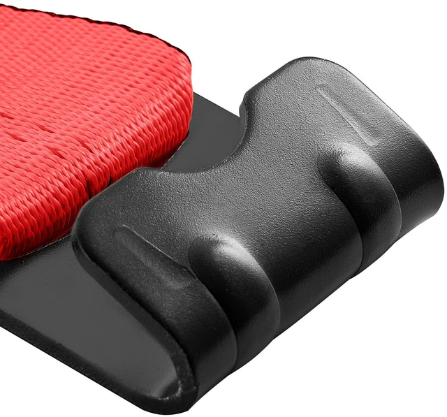 Alt view image 3 of 7 - Winch Straps, 4" x 30', 6000 lbs Load Capacity, 18000 lbs Breaking Strength, Truck Straps with Flat Hook, Flatbed Tie Downs Cargo Control for Trailers, Farms, Rescues, Tree Saver, Red (10 Pack)