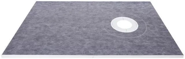 Alt view image 3 of 7 - Shower Curb Kit 38" x 60" Watertight Shower Curb Overlay with 4" PVC Offset Bonding Flange, 4" Stainless Steel Grate, 2 Cuttable Shower Curb and Trowel, Shower Pan Slope Sticks Fit for Bathroom