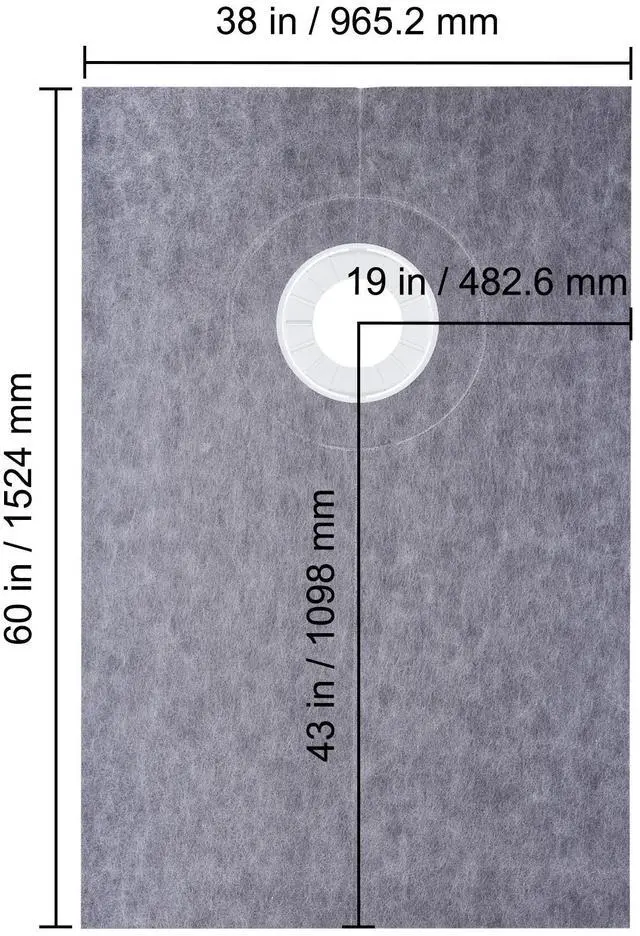 Alt view image 6 of 7 - Shower Curb Kit 38" x 60" Watertight Shower Curb Overlay with 4" PVC Offset Bonding Flange, 4" Stainless Steel Grate, 2 Cuttable Shower Curb and Trowel, Shower Pan Slope Sticks Fit for Bathroom