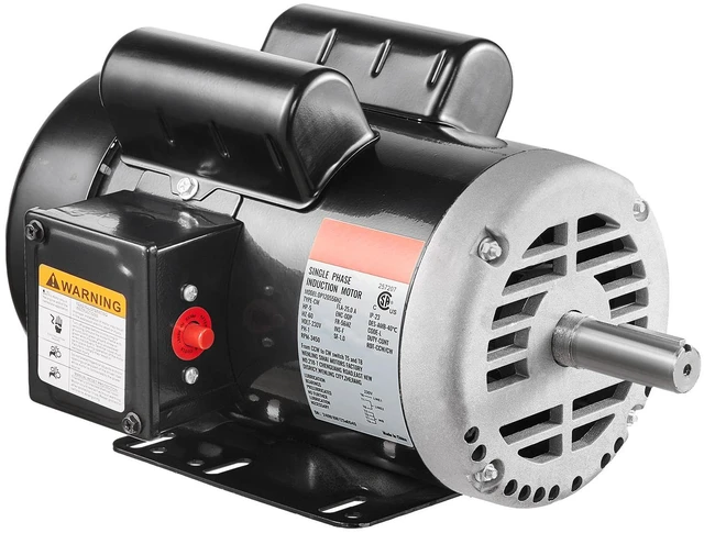 Alt view image 3 of 6 - 5HP Air Compressor Electric Motor 230V 25A 3450RPM 56Hz Frame CW/CCW Rotation (Factory Setting is CCW)