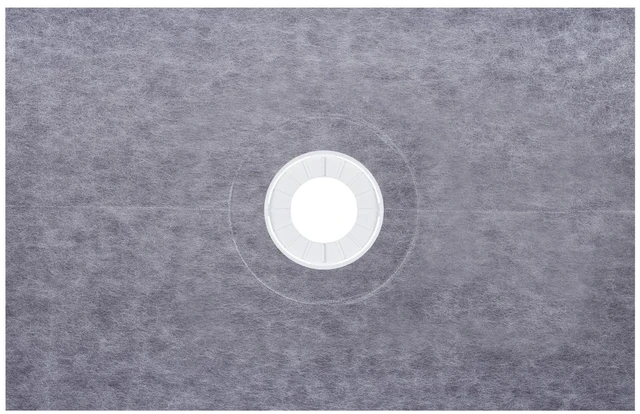 Alt view image 3 of 7 - Shower Curb Kit, 38"x60" Watertight Shower Curb Overlay with 4" PVC Central Bonding Flange, 4" Stainless Steel Grate, 2 Cuttable Shower Curb and Trowel, Shower Pan Slope Sticks Fit for Bathroom