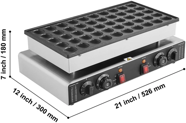 Alt view image 2 of 7 - 50PCS 43mm Mini Dutch Pancake Maker Commercial Dorayaki Baker 1700W