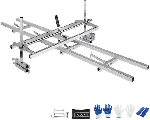 Alt view image 4 of 7 - Chainsaw Mill and Rail Mill Guide System, Portable Sawmill 14"-36" Guide Bar, 9ft Aluminum Saw Milling Rail Guide with Chainsaw Planking Mill for Woodworkers and Carpenters