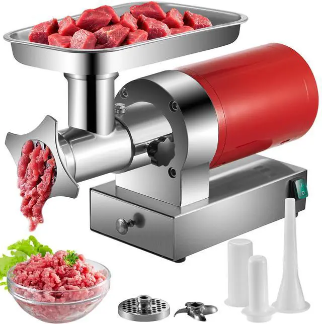 Alt view image 5 of 7 - Electric Meat Grinder, 661 Lbs/Hour1100 W Meat Grinder Machine, 1.5 HP Electric Meat Mincer with 2 Grinding Plates, Sausage Kit Set Meat Grinder Heavy Duty, Home Kitchen & Commercial Use Red
